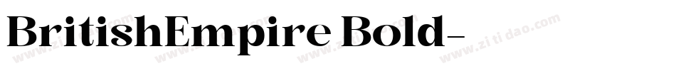 BritishEmpire Bold字体转换